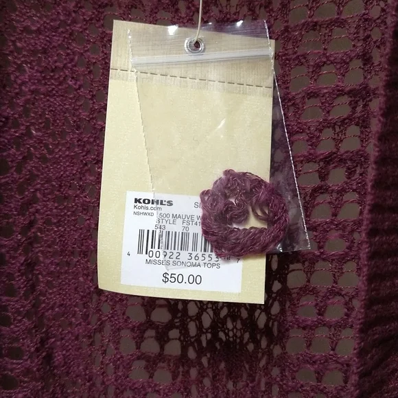 NWT-Sonoma-Women's Large Plum Coverup - Picture 10 of 10